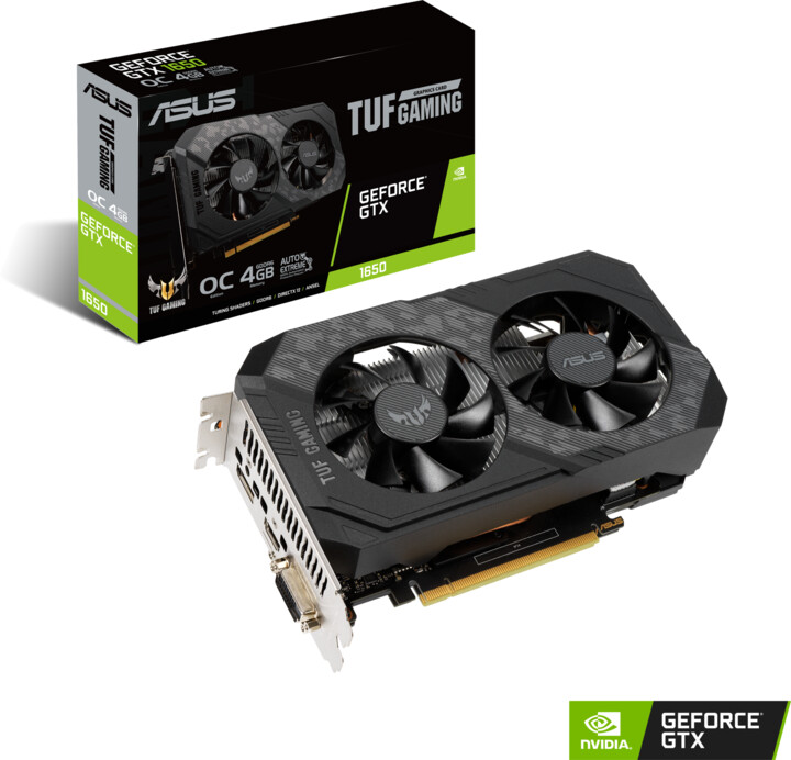 Kartelë grafike ASUS GeForce TUF-GTX1650-O4GD6-P-GAMING, 4GB GDDR6