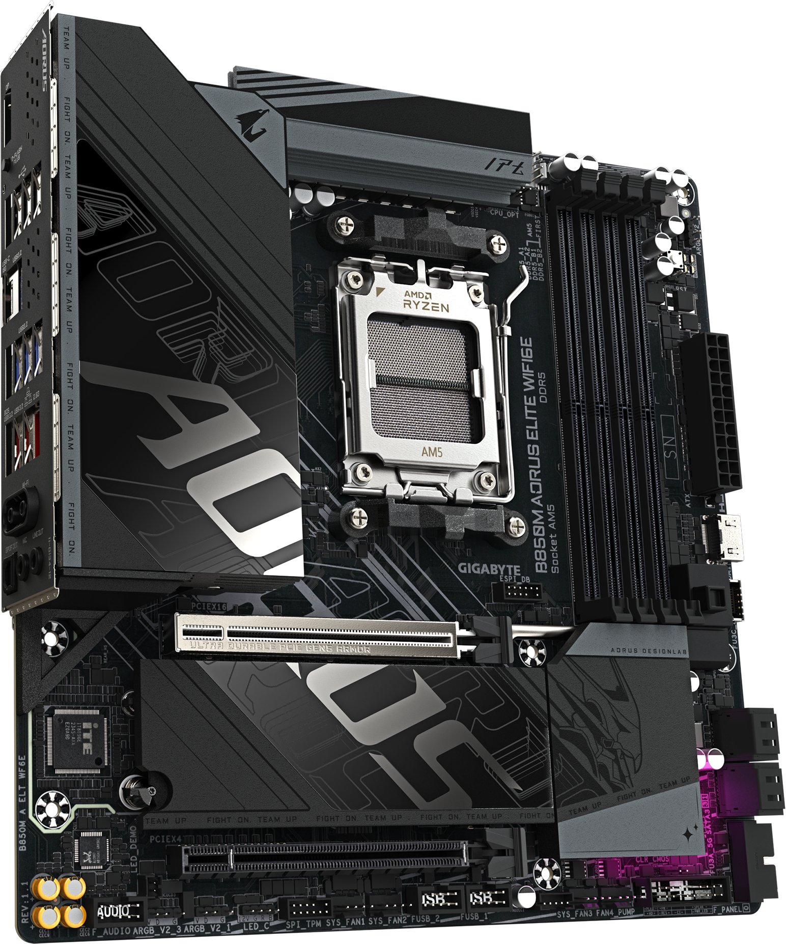 Pllakë amë Gigabyte B850M Aorus Elite WiFi 6E, DDR5, PCIe 5.0, e zezë