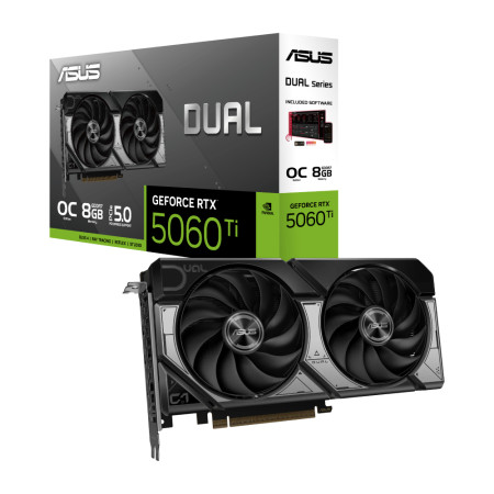 Kartelë grafike ASUS Dual NVIDIA RTX5060TI-O8G VGA 90YV0MP2-M0NA00