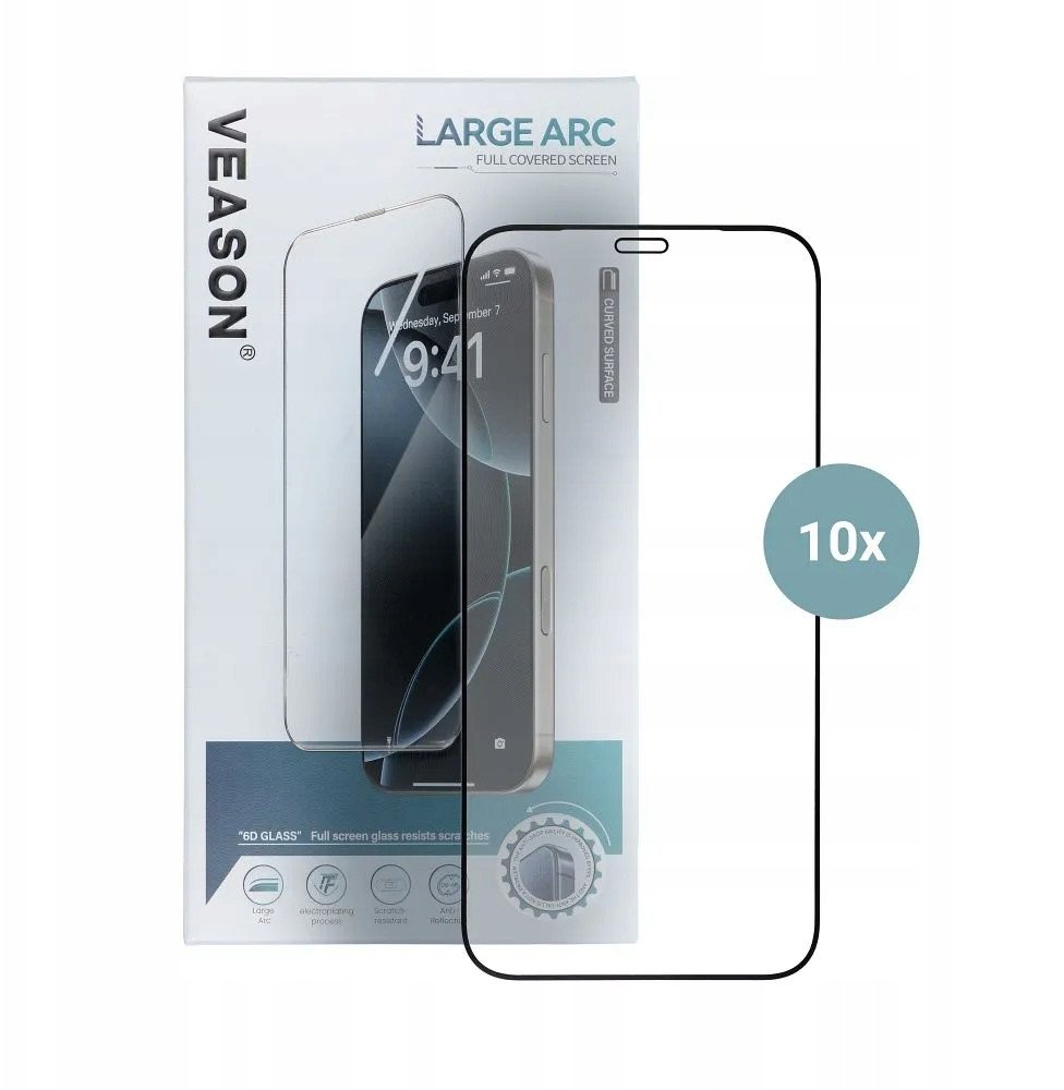 Xham mbrojtës Veason 6D Pro, për Samsung Galaxy S24 Ultra, set 10 copë, i zi