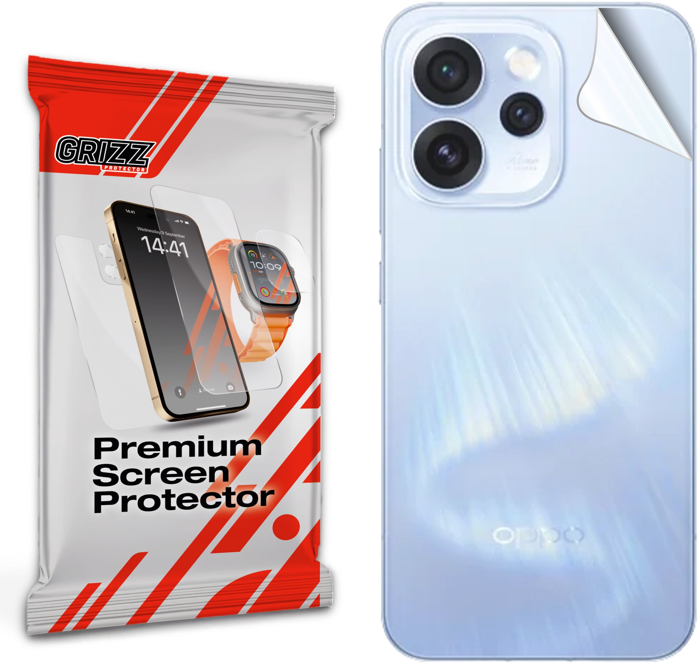 Film mbrojtës GrizzGlass SatinSkin për Oppo Reno15 Pro, pjesa e pasme, transparent