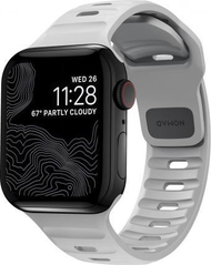 Rrip dore Nomad Sport Strap V2, për Apple Watch 45mm 44mm 42mm, i papërshkueshëm nga uji, gri Lunar