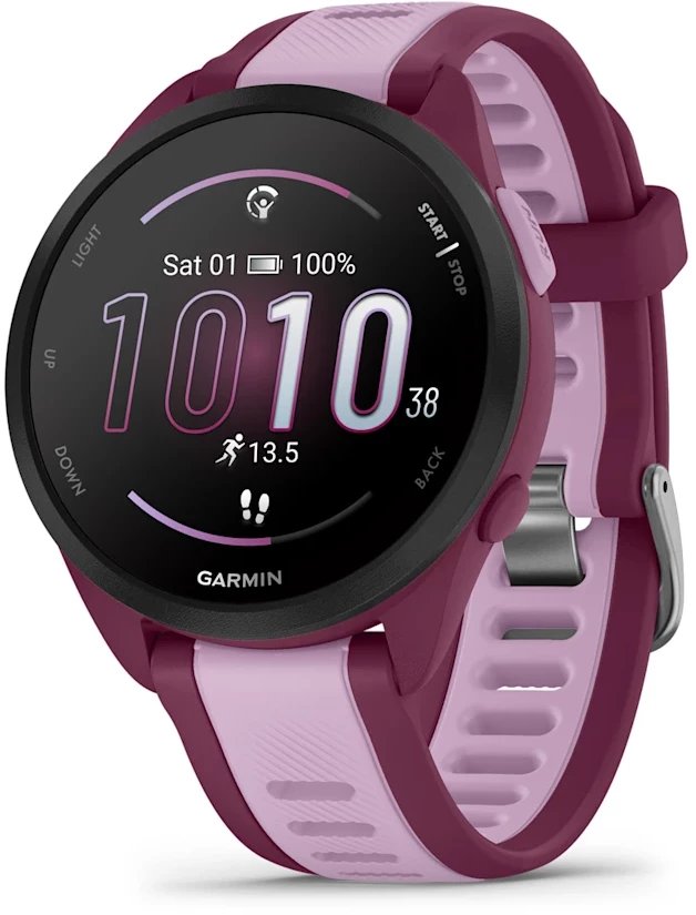 Ora smart Garmin Forerunner 165 Music, 43mm AMOLED, GPS, berry lejla