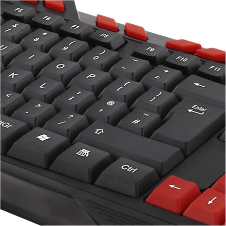 Tastierë gaming Deltaco GAM-024UK, me kabllo USB, madhësi e plotë, e zezë