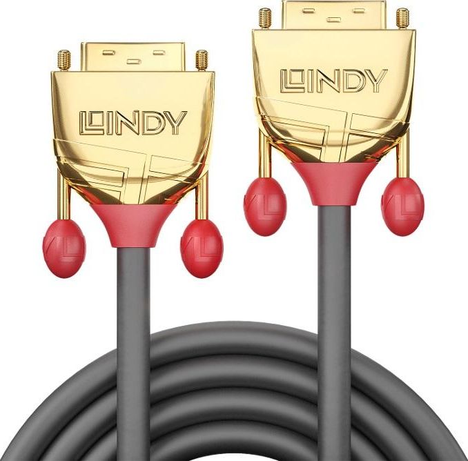 Kabllo DVI Lindy DVI D në DVI D, 3m, e zezë