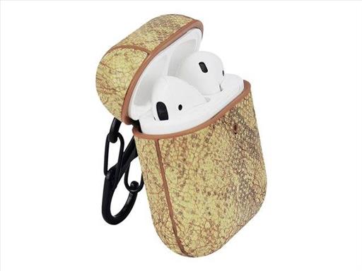 Kuti mbrojtëse TerraTec AirBox Crocodile për AirPods, me karabinë, ngjyrë kafe