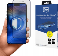 Xham mbrojtës 3mk HardGlass Matt Max Privacy për iPhone 16 Pro, efekt privatësie, përfundim mat
