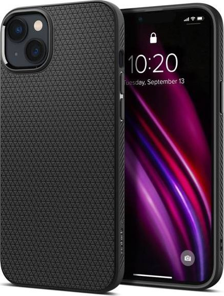 Kllëf telefoni Spigen Liquid Air për iPhone 14, TPU, mbrojtje kundër goditjeve, i zi mat