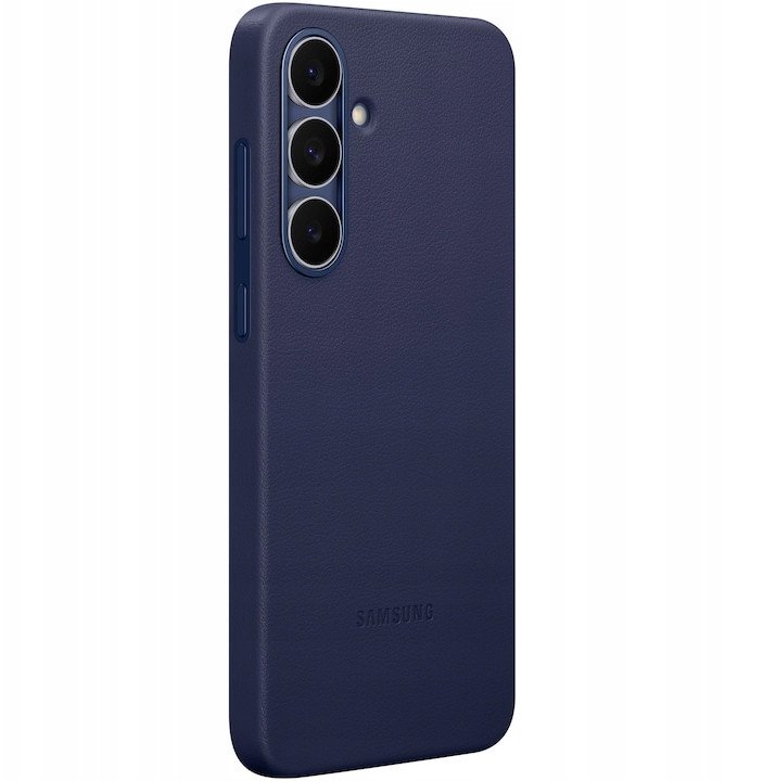 Футрола Samsung Kindsuit Faux Leather за Galaxy S25 FE, ултра тенка, Mystic Blue