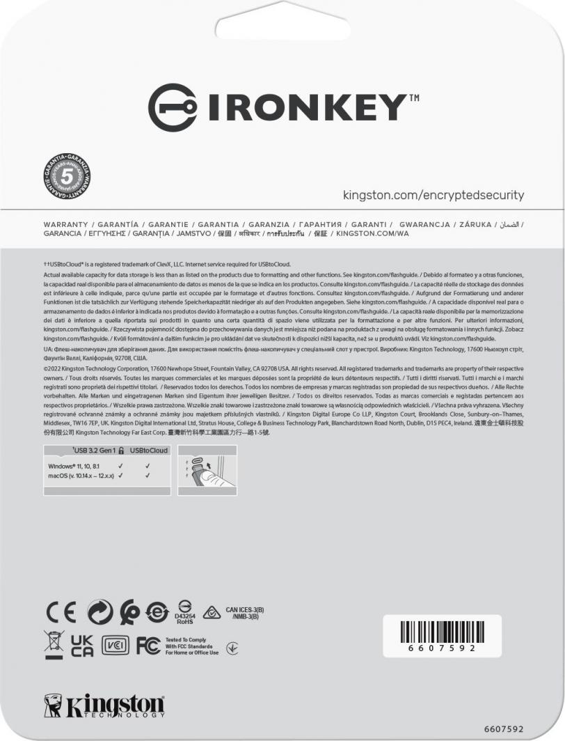 USB Flash Kingston IronKey Locker+ 50