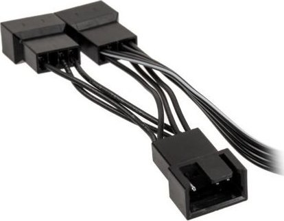 Kabull ndarës Kolink PWM, 4-pin në 3 x 4-pin, 0.35m, i zi