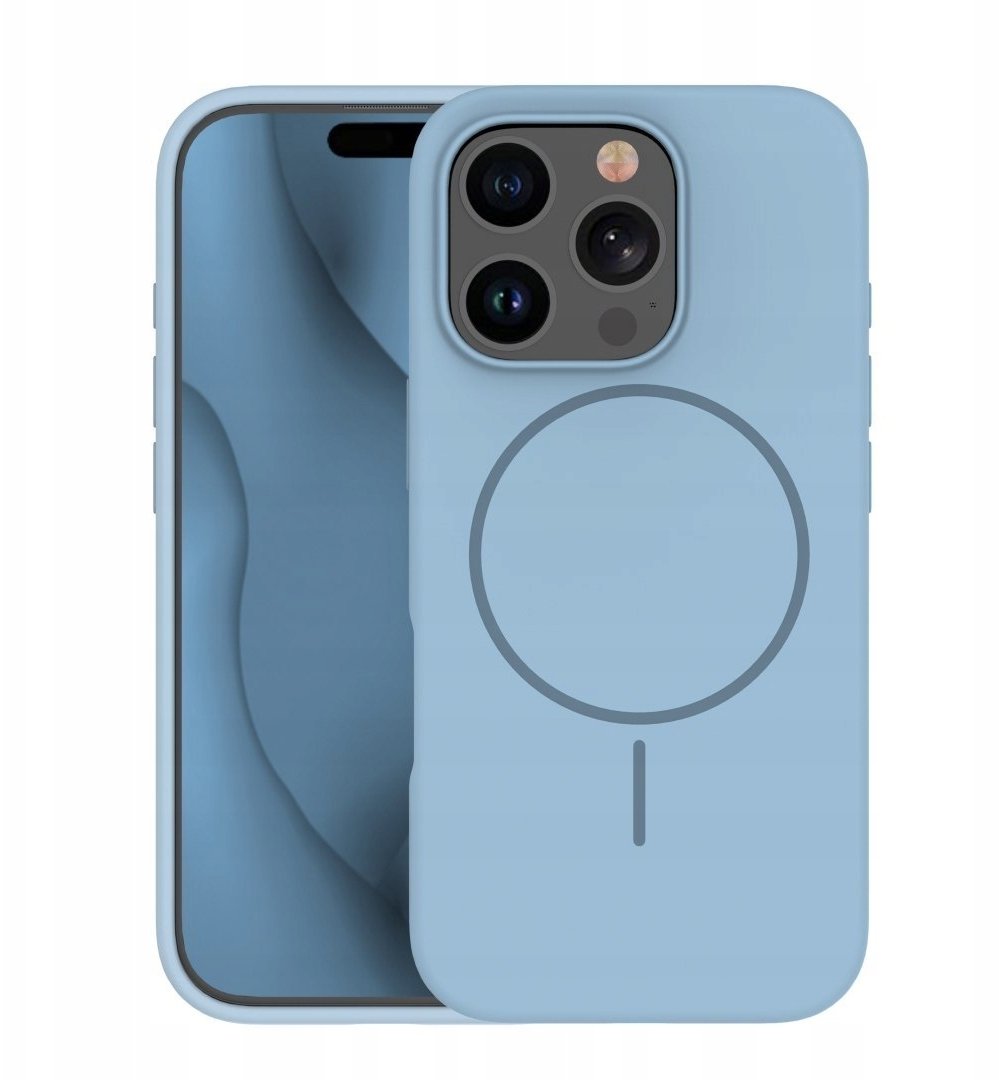 Futrollë TFO Silicone Thin Mag për iPhone 16 Pro Max 6.9", silikoni, MagSafe, blu e çelët