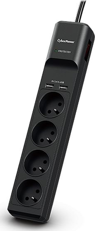 Kabllo zgjatëse CyberPower, 4 priza, 1.8 m, e zezë