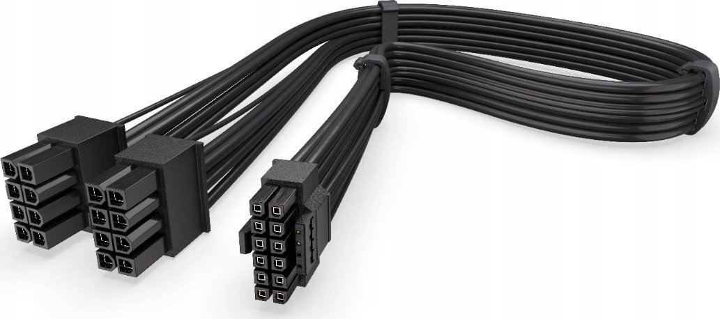 Kabllo Endorfy 12-pin - PCIe 6-pin x2, 0.6m, e zezë