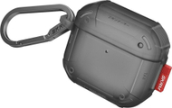 Kllëf për kufje Skinarma Mecha CE, për AirPods 4, TPU, me karabinë, gri Smoke