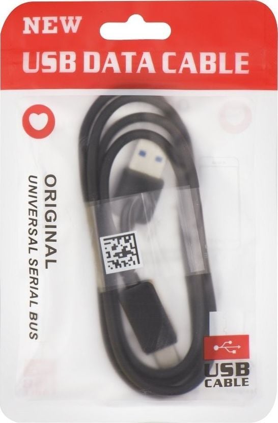 Kabllo USB Partner Tele.com, USB A në USB C, 1 m, e bardhë