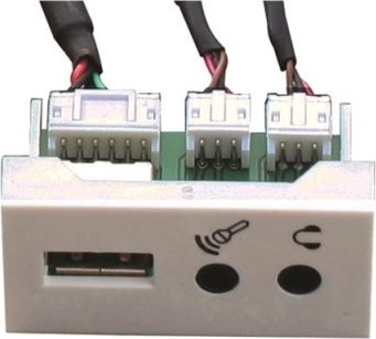 Modul paneli PC FULL F22, USB 2.0, 2x mini jack, 20cm, i bardhë