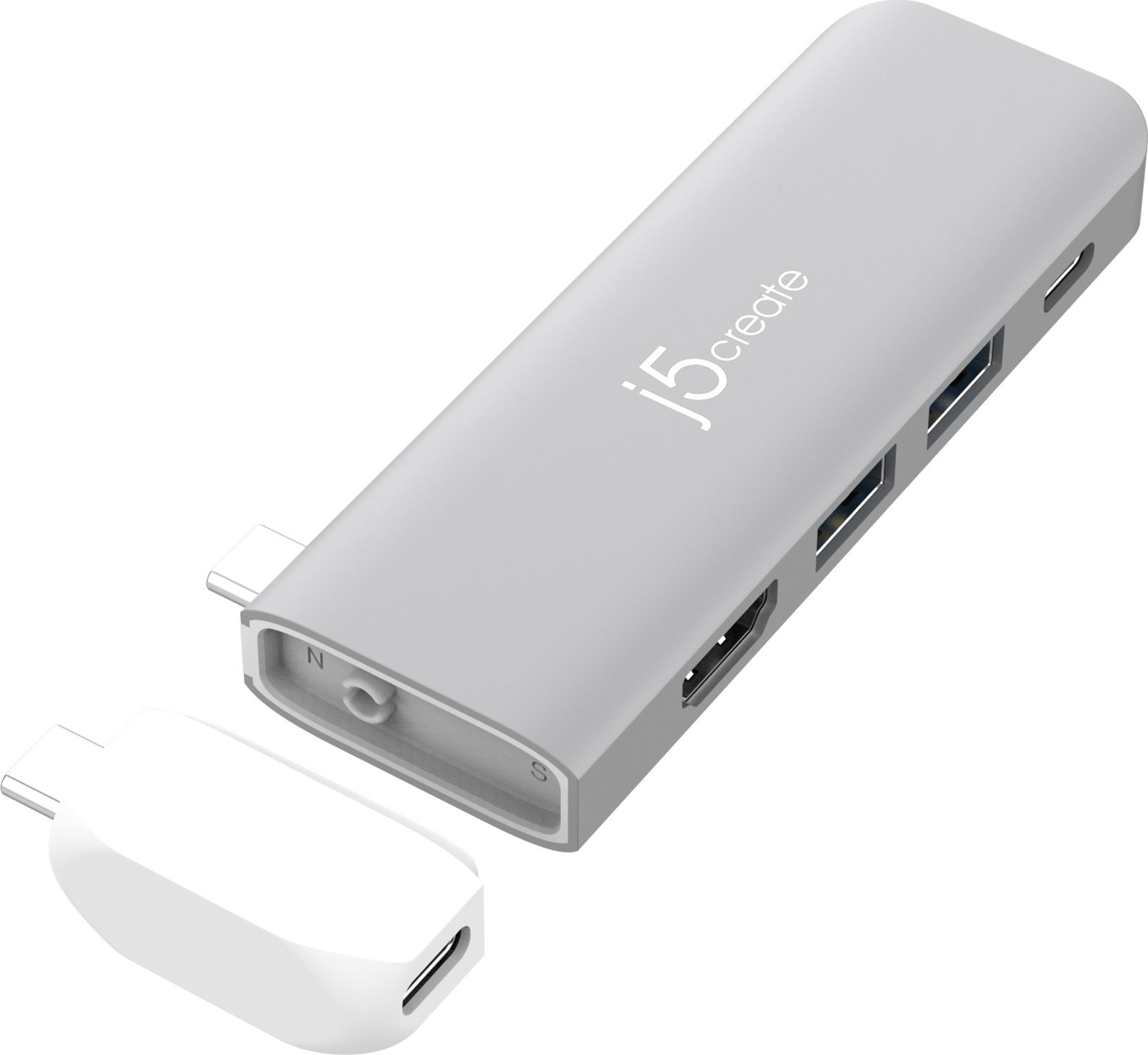 Adapter USB C J5create JCD394, 6K, USB4, HDMI 4K, gri