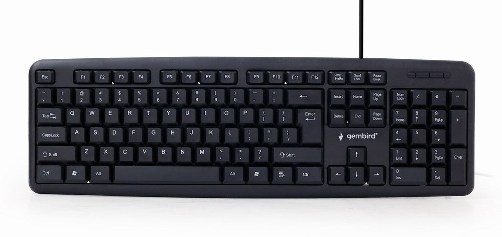 Tastierë standarde, USB, 104 taste, e zezë