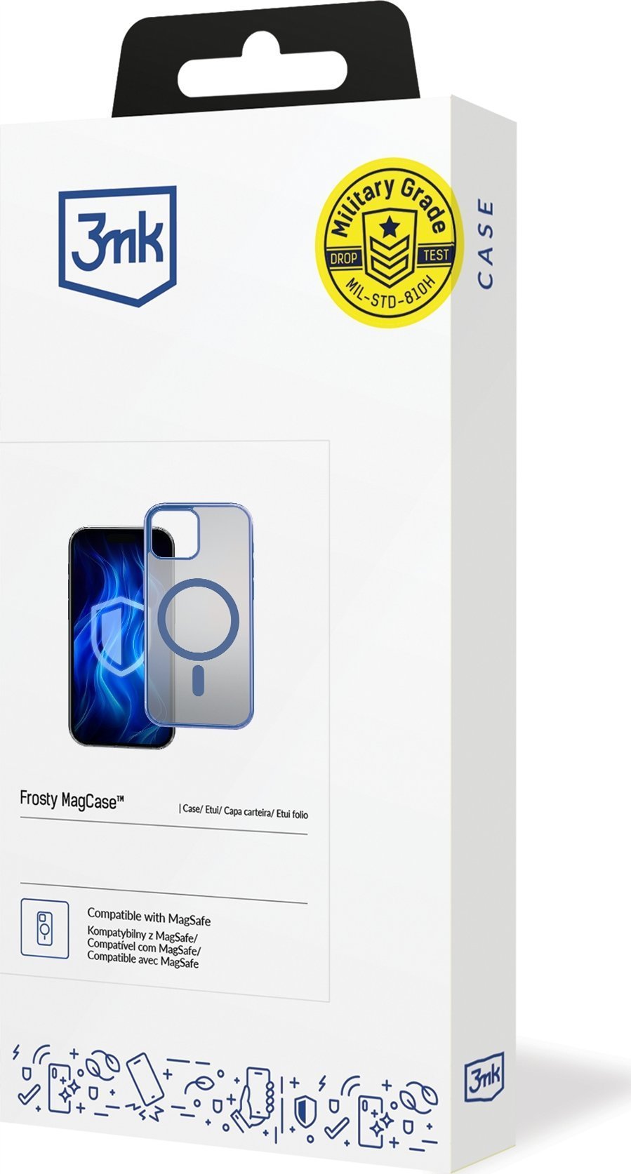 Mbulesë telefoni 3mk Frosty MagCase për iPhone 15 Plus, MagSafe, blu