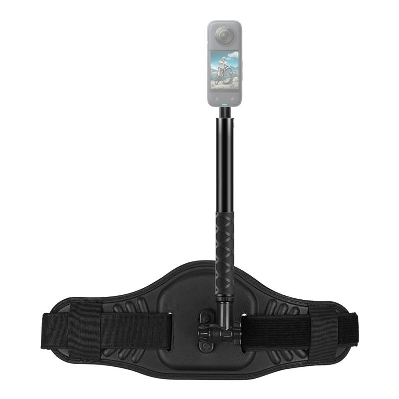 Rryp beli për kamerë Puluz Waist Belt With Boom Arm, teleskopik 28 111 cm, montim 1/4", i zi