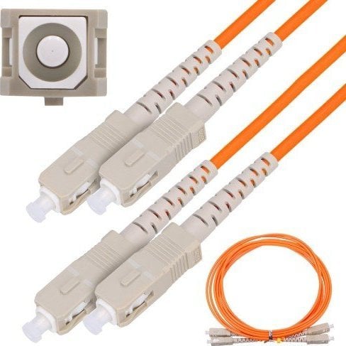 Kabllo fibër optike Extralink EX.3692, FTTH SC, 1 m, portokalli