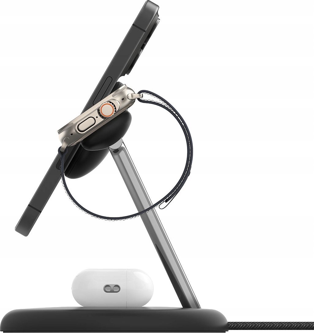 Stacion karikimi Belkin BoostCharge Pro 3 in 1, Qi2 15W, magnetik, i bardhë