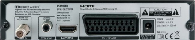 Set top box satelitor Schwaiger DSR500HD, Full HD, HDMI, i zi