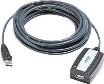 Kabllo ATEN USB A - USB A UE250-AT, 5m, e zezë