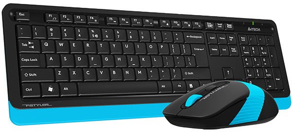 Set tastierë dhe maus A4Tech FG1010, wireless, 2000 DPI, i zi