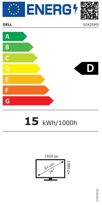 Monitor Dell S2425HS, 23,8", IPS, FHD, i bardhë
