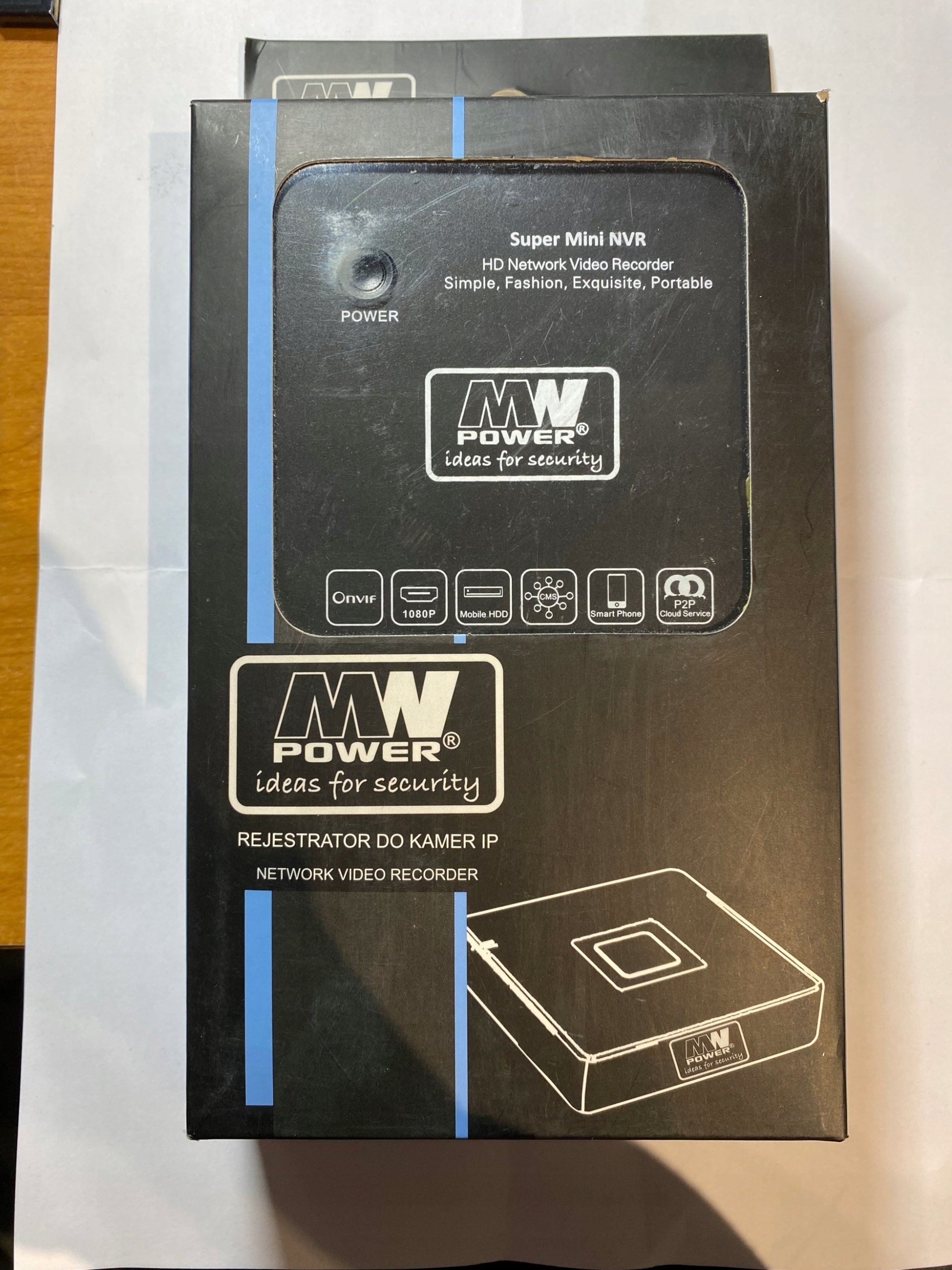 Regjistrues rrjeti MW Power NVR-08mini PA, 8 kanale, kompakt, i zi