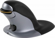 Maus Fellowes Penguin, wireless, USB, i zi dhe i argjendtë