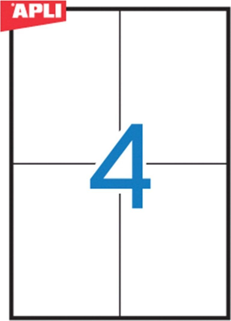 Etiketa vetëngjitëse Apli (AP1227), poliestër, 105 x 148 mm