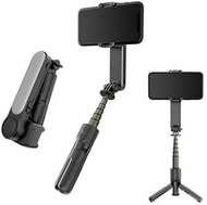 Stabilizues telefoni Wooco L09 3in1, 1 aks, dritë LED, tripod dhe selfie stick, i zi