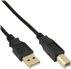 Kabllo USB InLine 34503S, USB A në USB B, 0.3 m, i zi