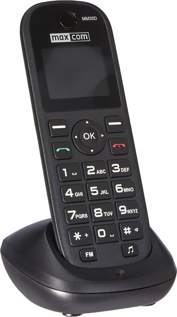 Telefon fiks GSM Maxcom MM35D, për kartelë SIM, set 2 copë, i bardhë