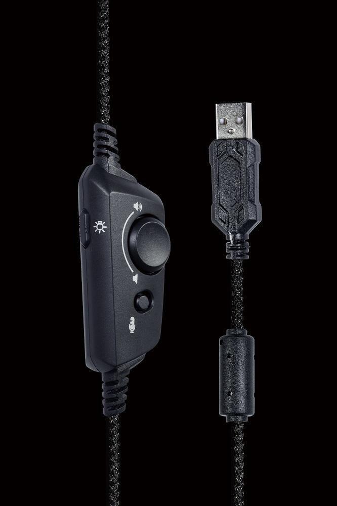 Headset gaming Gembird GHS SANPO S300, 7.1 virtual, USB, me drita RGB