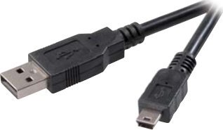 Kabllo USB në Mini USB VIVANCO CC U 15 D2, USB 2.0, 1.5m, e zezë