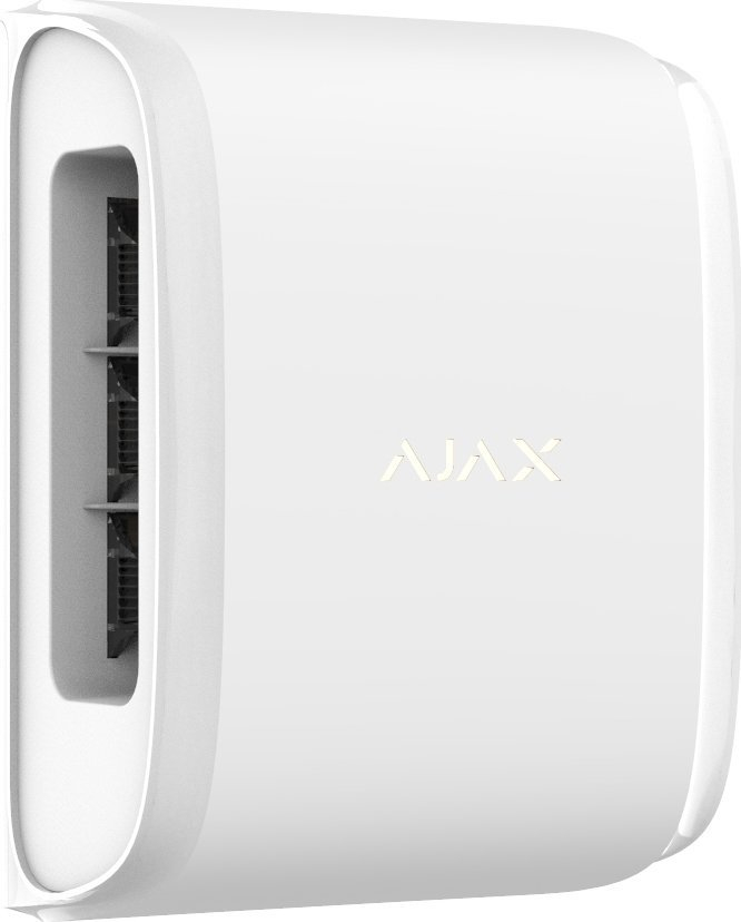 Sensor i jashtëm lëvizjeje Ajax DualCurtain Outdoor, perde mbrojtëse, i bardhë