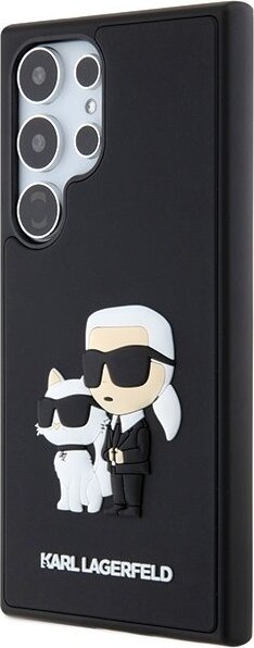 Mbulesë telefoni Karl Lagerfeld 3D Rubber Karl and Choupette për Samsung Galaxy S24 Ultra, TPU, mbrojtëse, e zezë