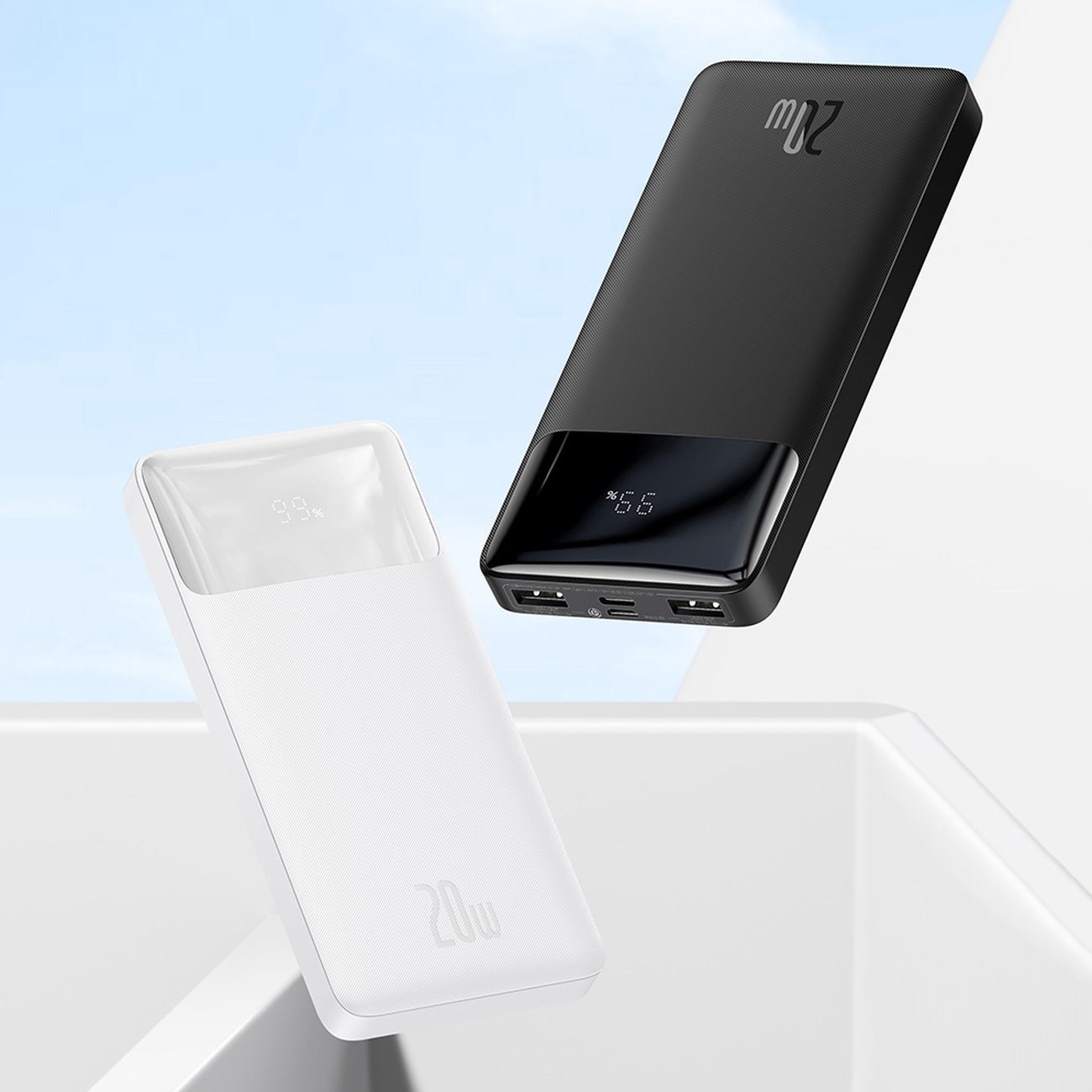 Powerbank Baseus PPBD050502, 10000mAh, 20W, i bardhë