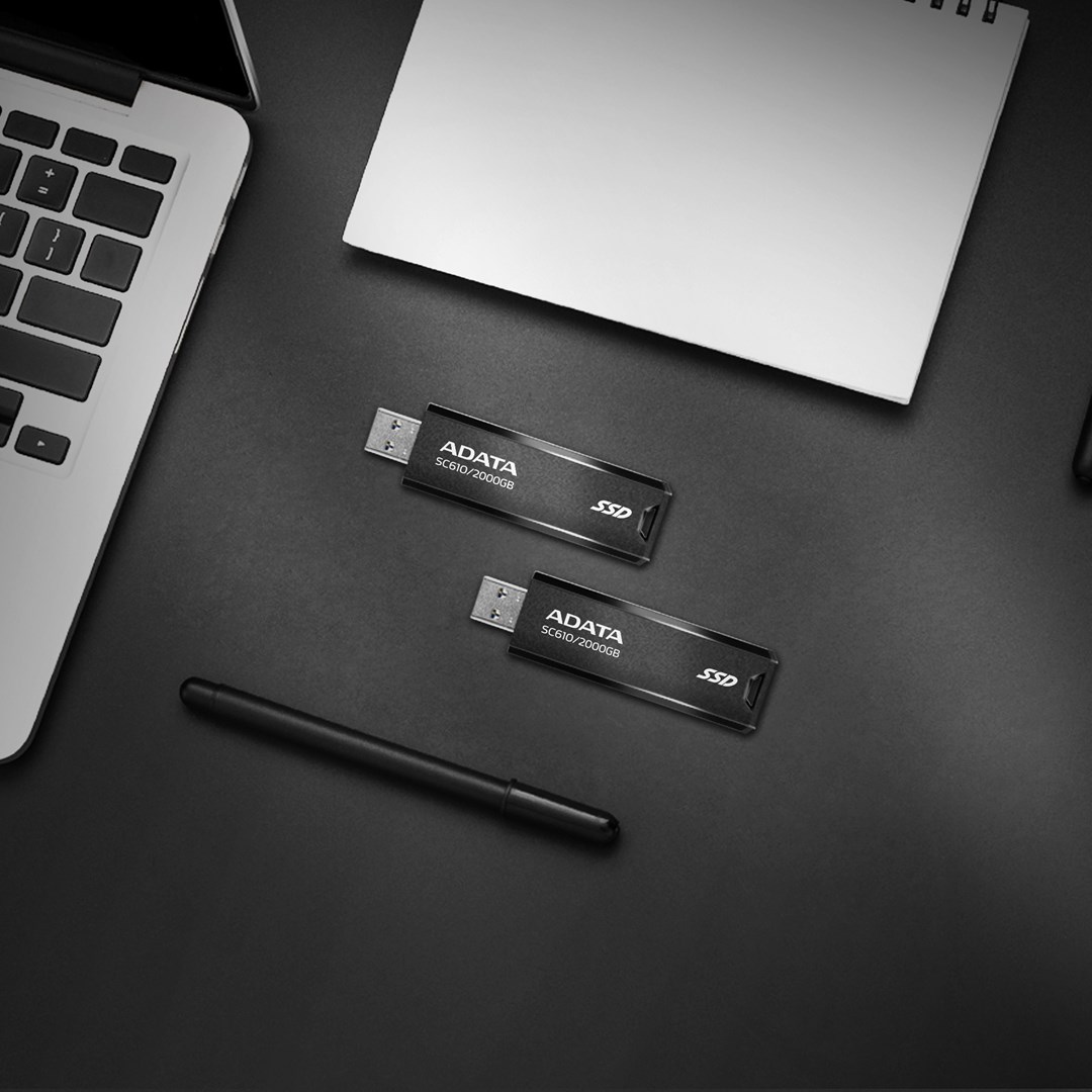 Flash drive ADATA SC610, 2 TB, USB Type-A, 3.2 Gen 2, e zezë