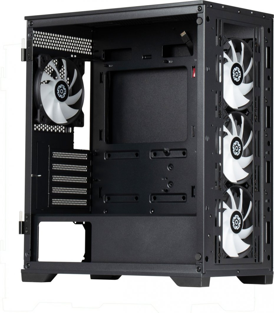 Kasë Enermax MarbleShell MS21 ARGB, e zezë, Mini Tower