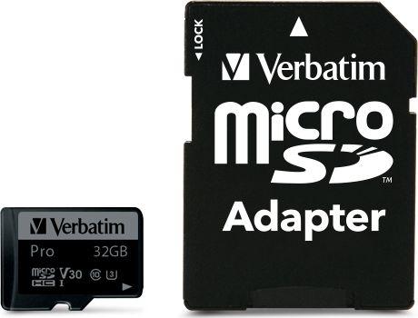 Memorie Verbatim Pro MicroSDHC, 32 GB
