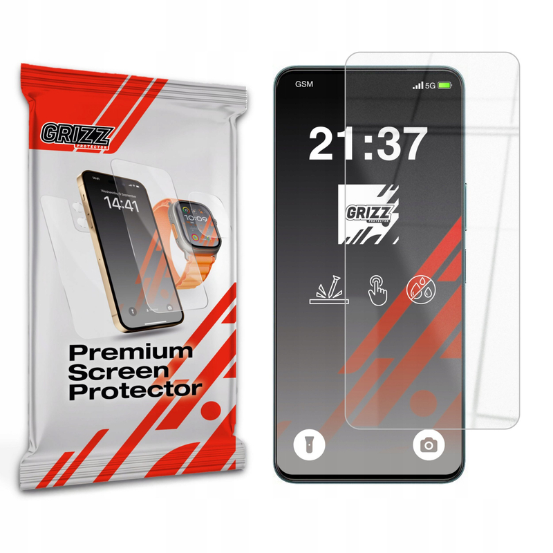 Xham mbrojtës hibrid Grizz për Infinix Note 50x, 9H, transparencë e lartë