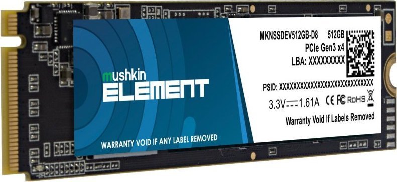 Disk SSD Mushkin Element, 512GB, M.2 2280 PCI-E x4 Gen3 NVMe
