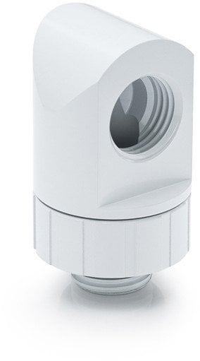 Zgjerues rrotullues 90° Bitspower Artemis, për ftohje me ujë, bakër, i bardhë