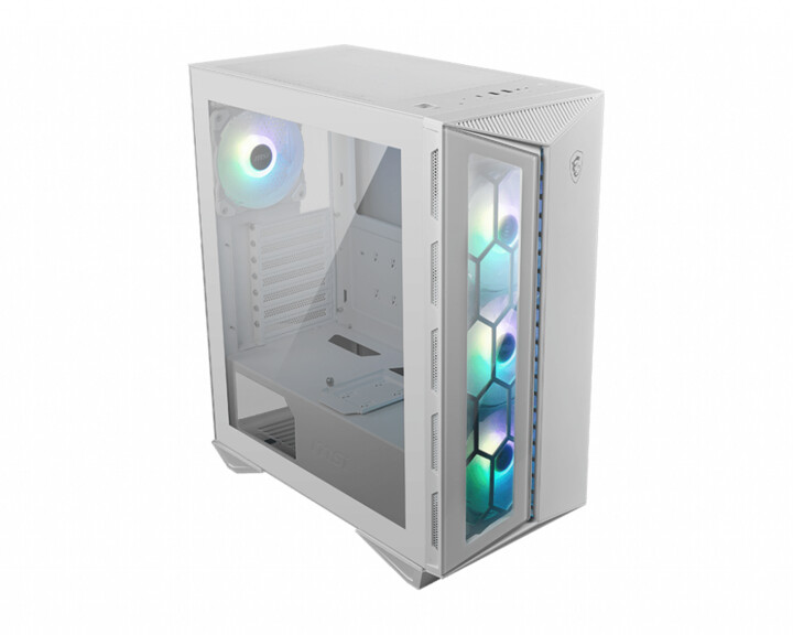 Куќиште за компјутер MSI MPG GUNGNIR 110R WHITE, стакло, бела боја
