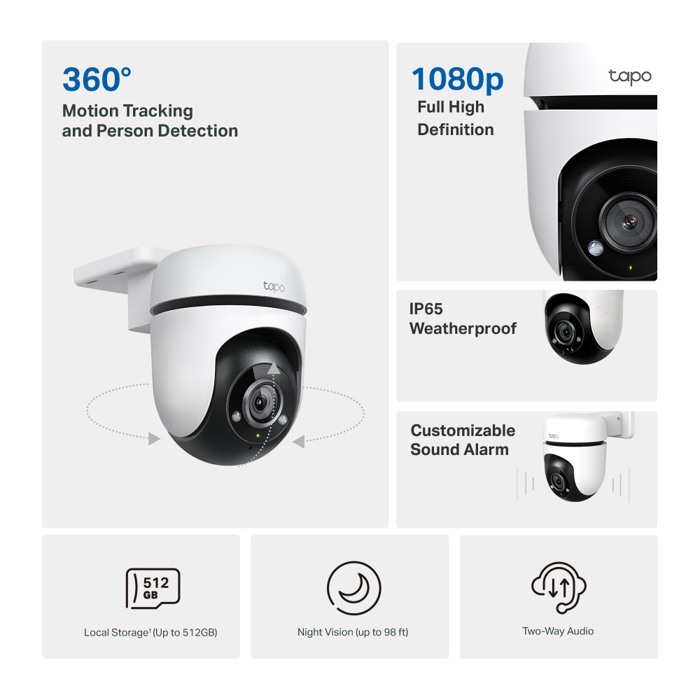 Kamerë TP-Link Tapo C500 Outdoor Pan/Tilt WiFi, 1080P Full HD, 360°